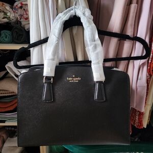 Kate Spade New York Perry Black Medium Satchel NWT Saffiano Leather.